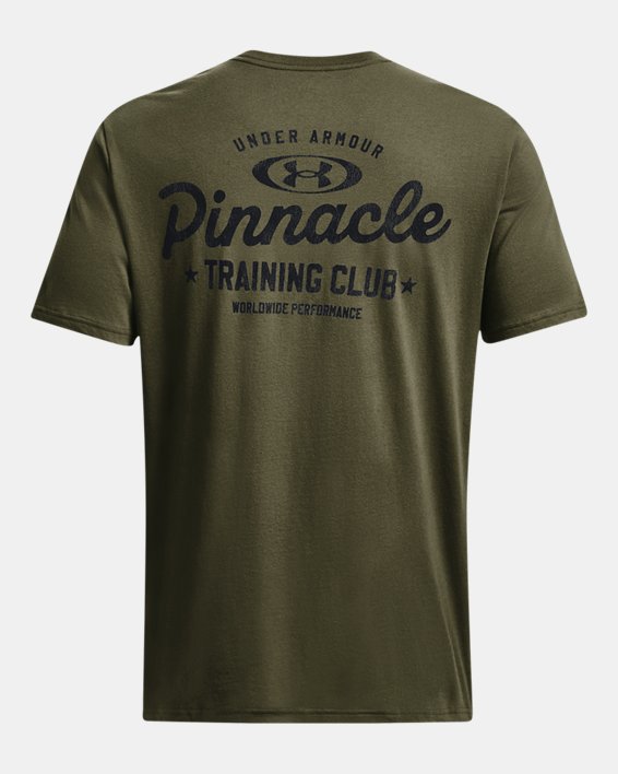 男士UA Pinnacle訓練短袖T恤 in Green image number 5